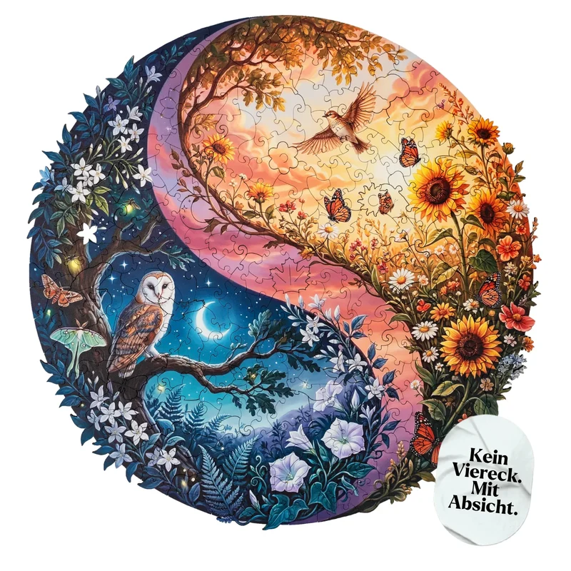 Yin Yang aus Tag und Nacht Mandala