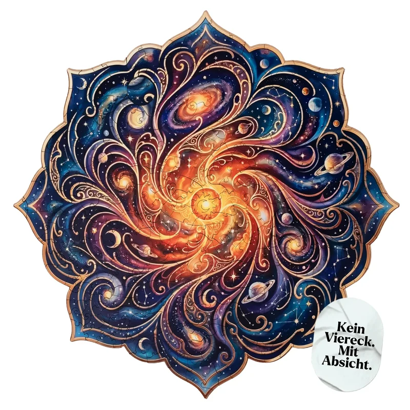 Goldener Sternenlotus Mandala