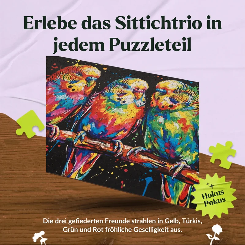 Bunte Wellensittiche
