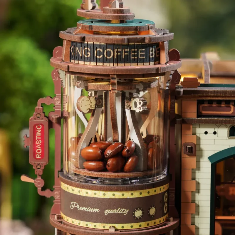 Dream Coffee Factory 3D-Holzbausatz mit Licht