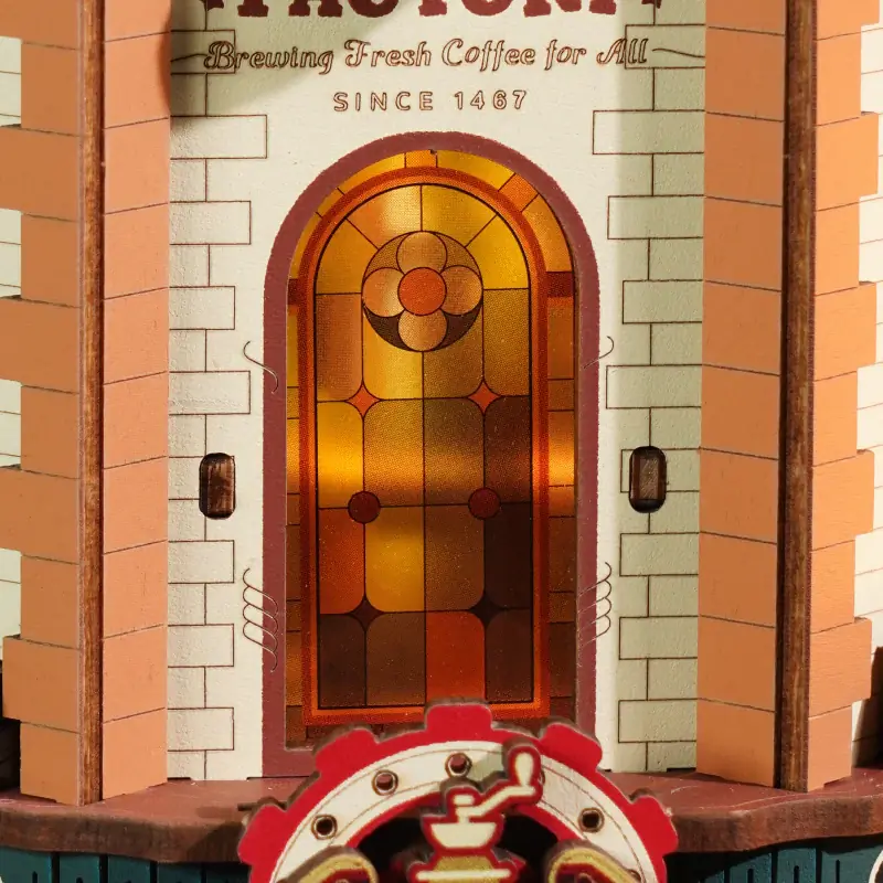 Dream Coffee Factory 3D-Holzbausatz mit Licht