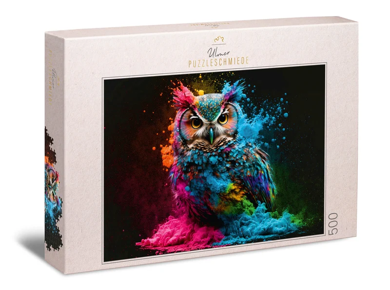 Puzzle 500 Teile "Bunter Nachtvogel"