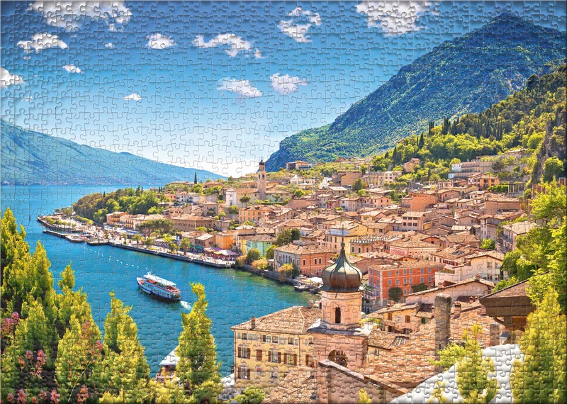 1000 Teile Puzzle Motiv nach eigener Wahl bereits gerahmt, schwarz