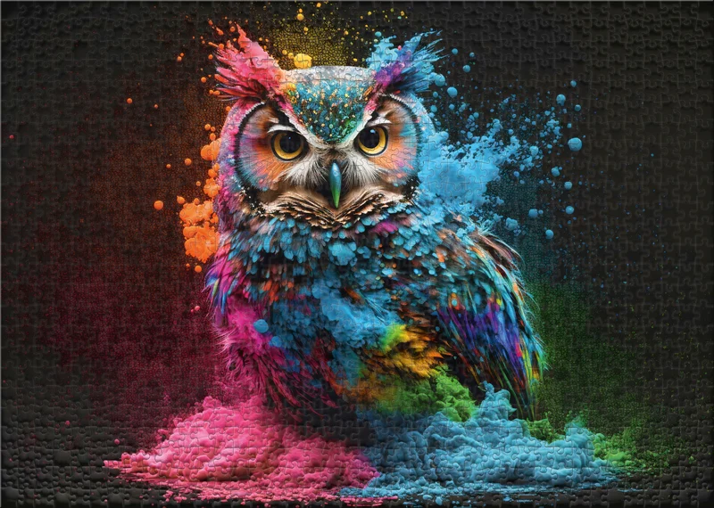 Puzzle 2000 Teile "Bunter Nachtvogel"
