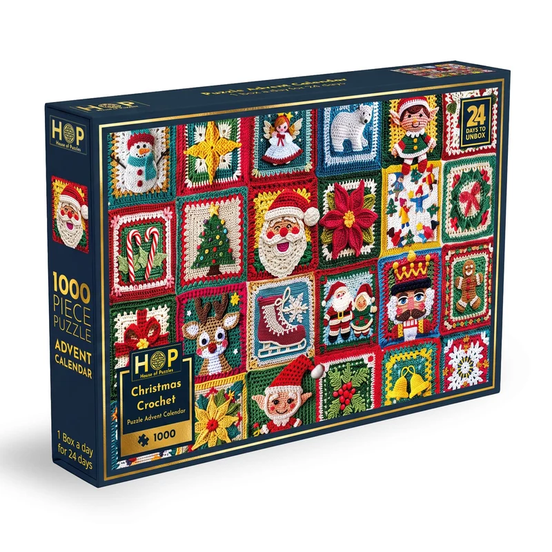 Christmas Crochet 1000 Piece Advent Calendar Jigsaw Puzzle