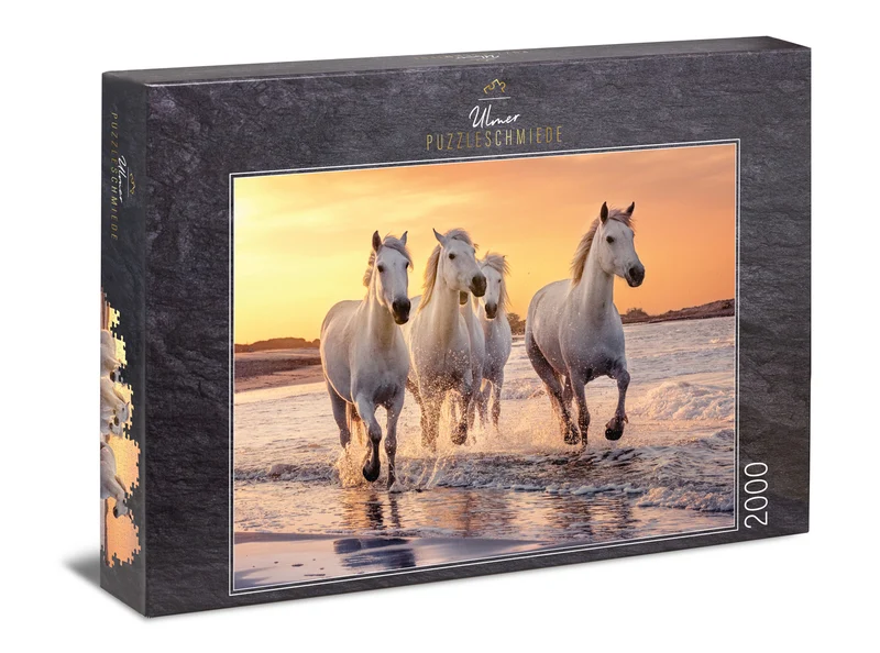 Puzzle 2000 Teile "Camargue-Pferde"