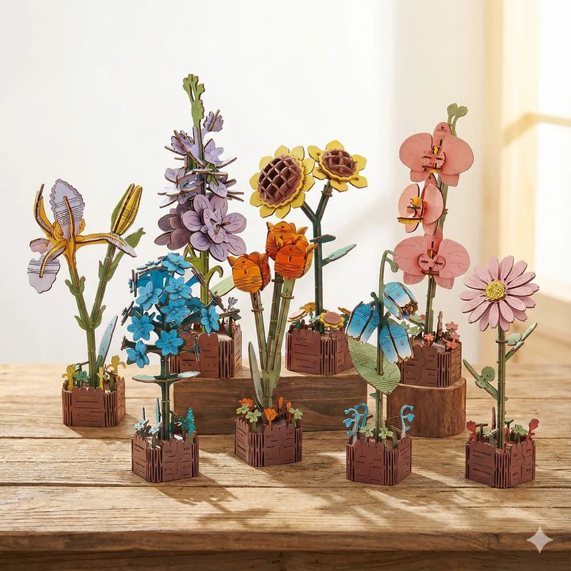 Holzblumen - Zeitlose Blumen aus Holz 🌼