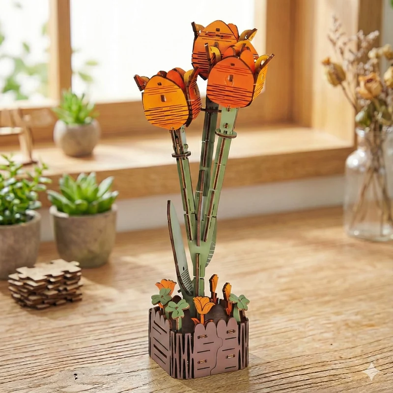 Holzblumen - Zeitlose Blumen aus Holz 🌼