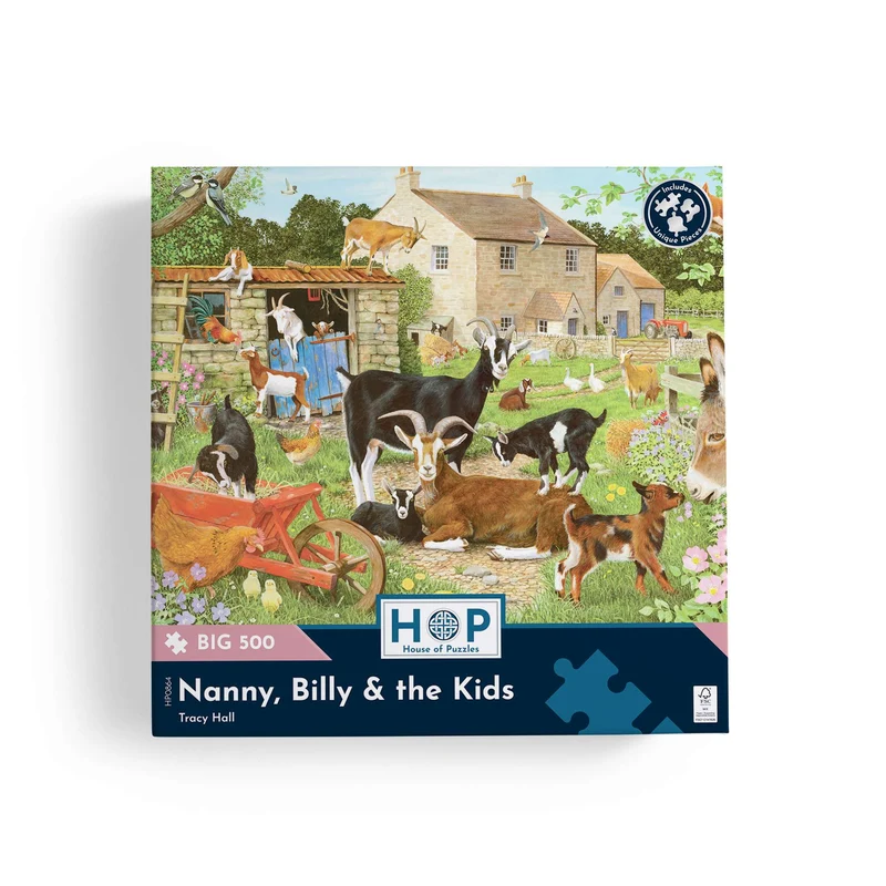 Nanny, Billy & the Kids BIG 500 Jigsaw Puzzle