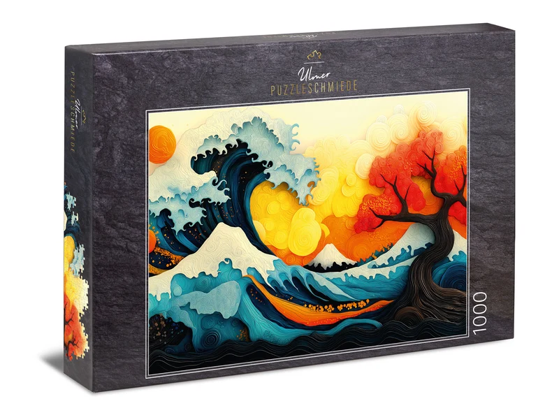 "Welle und Feuerbaum" Puzzle 1000 Teile