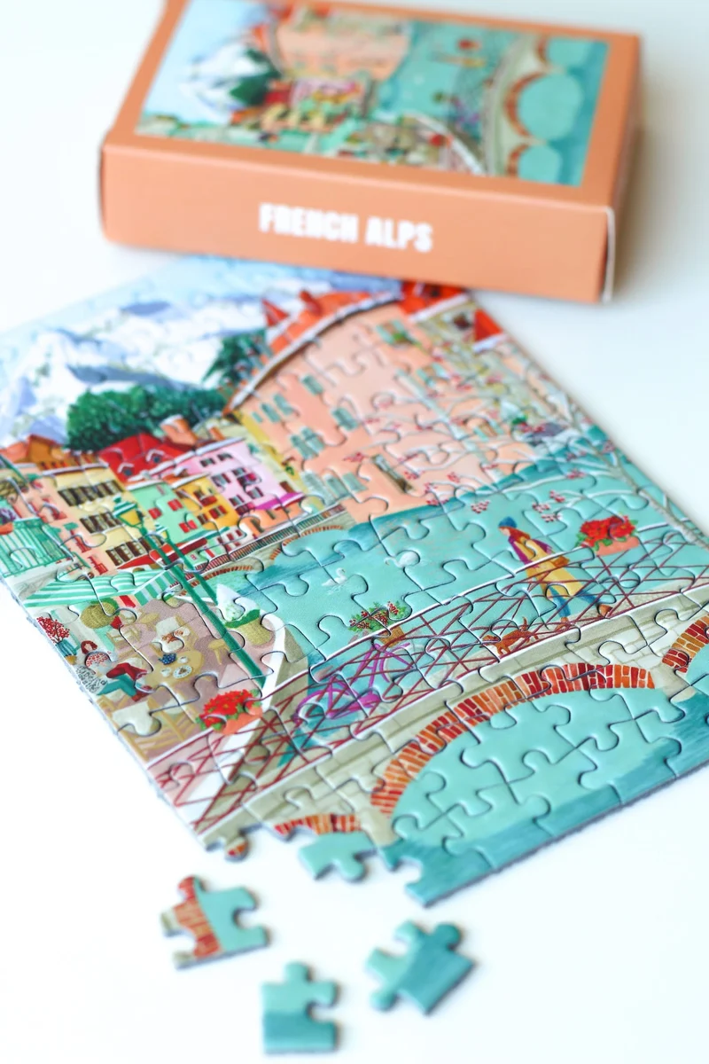 Piecely French Alps Minipuzzle, 99 Teile