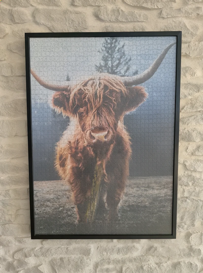 XXL Wandbild selbst gestalten - 2000 Teile Puzzle Set / Bundle inkl. Rahmen und Kleber