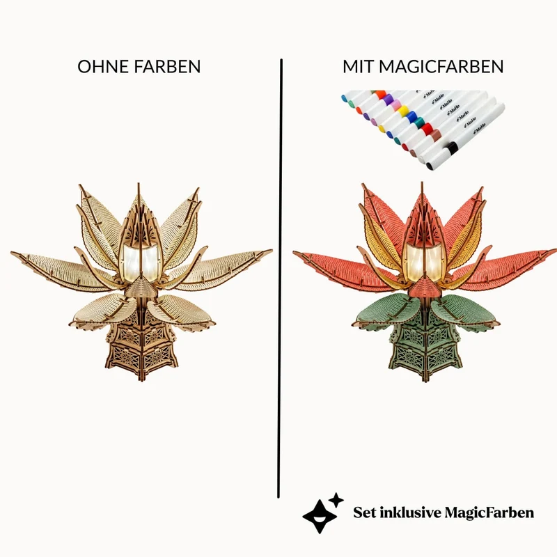 Mysteriöse Blume — Muttertags-3D-Bausatz