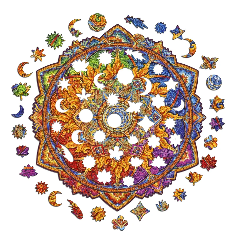 Aufgehende Sonne — Muttertags-Mandala-Puzzle