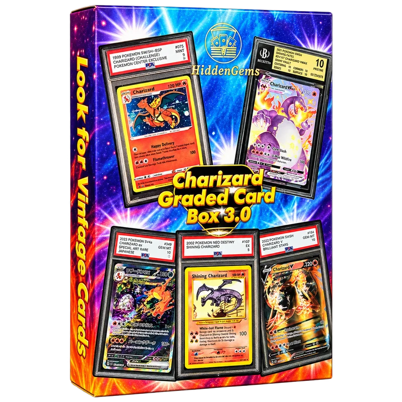 Hidden Gems Pokémon Graded Charizard Box 3.0