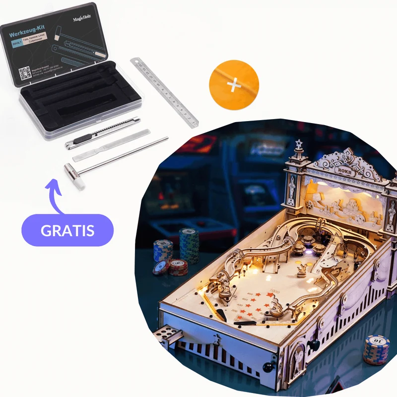 3D Pinball Maschine aus Holz