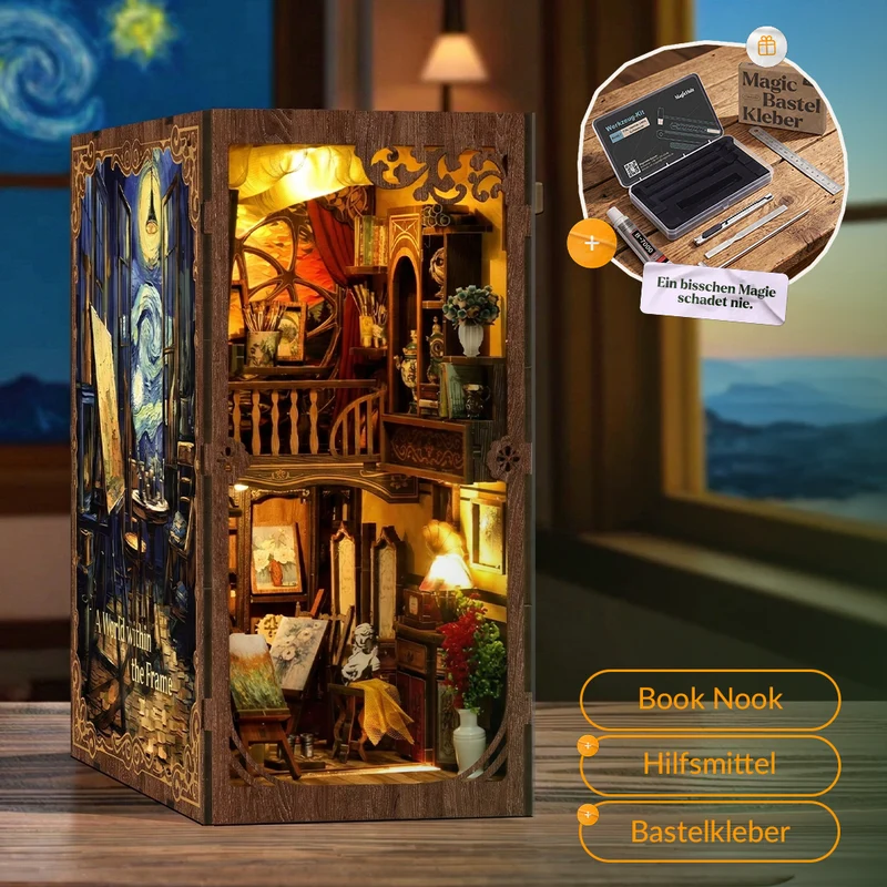 Van Gogh Book-Nook — Muttertags-Kunstwerk mit Licht