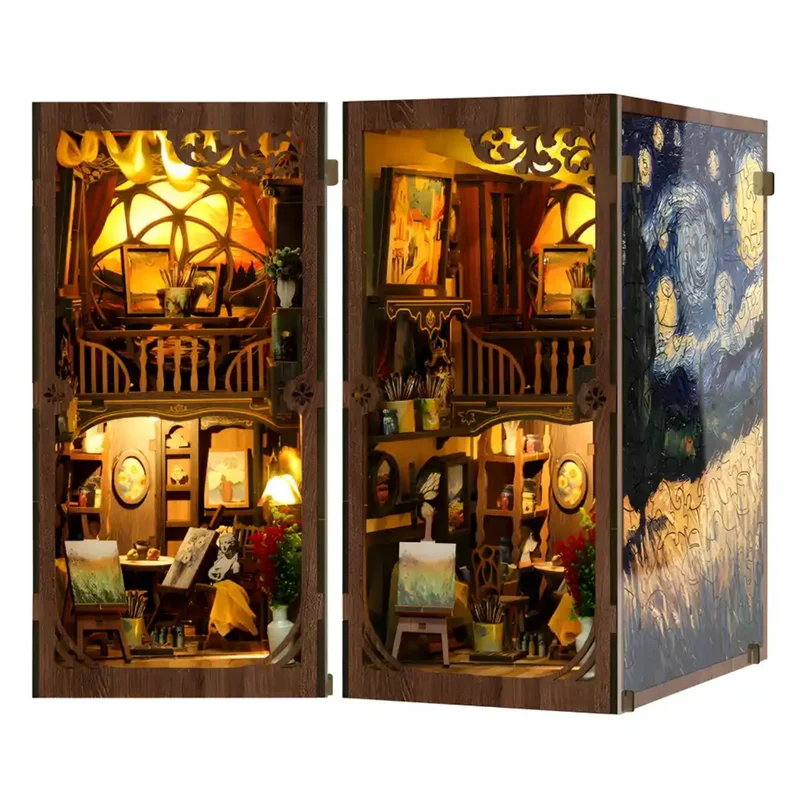 Van Gogh Book-Nook — Muttertags-Kunstwerk mit Licht