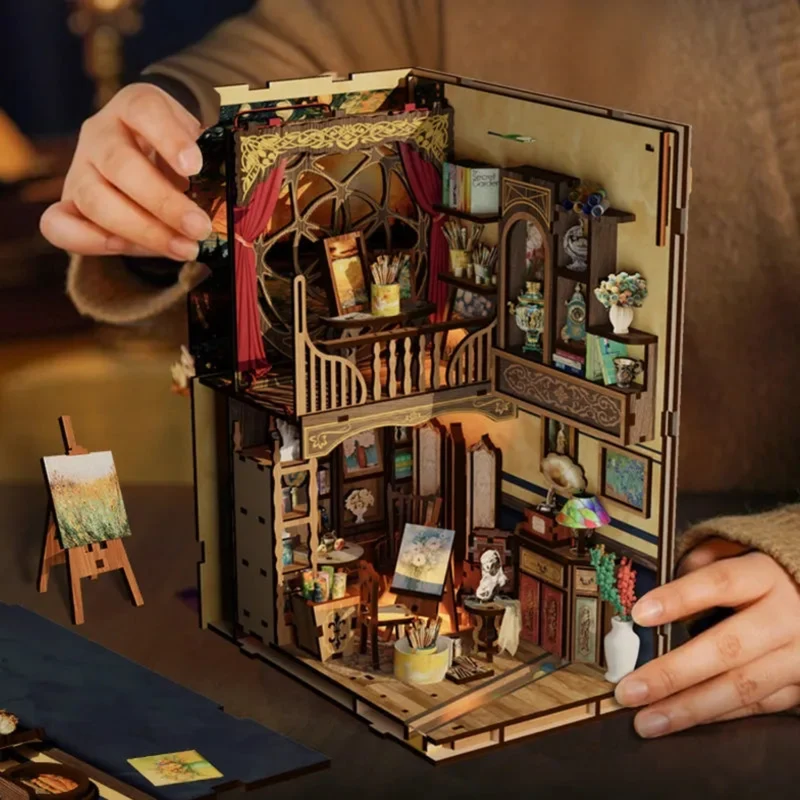 Van Gogh Book-Nook — Muttertags-Kunstwerk mit Licht