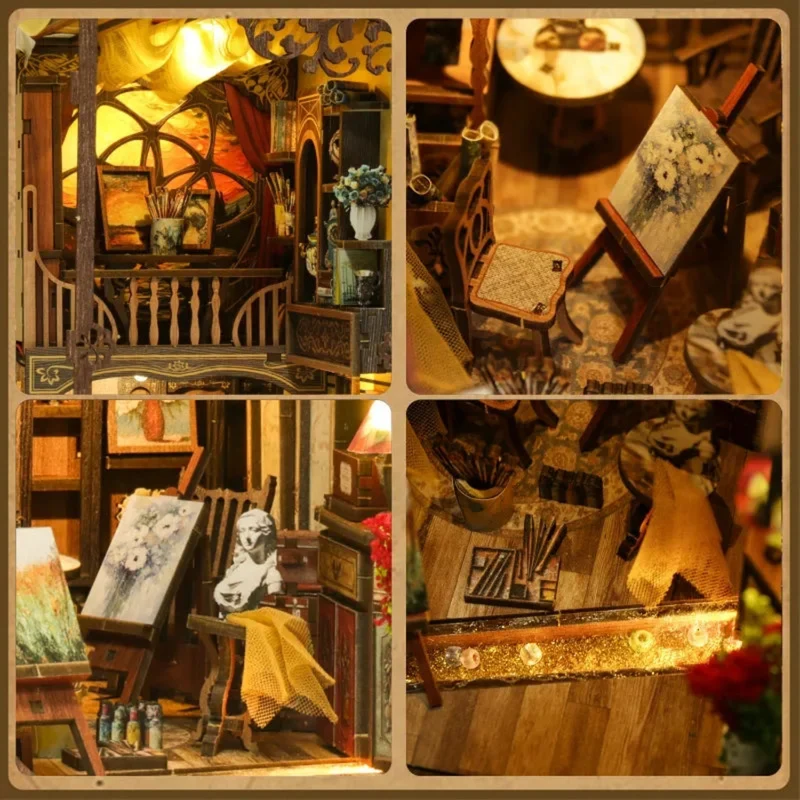 Van Gogh Book-Nook — Muttertags-Kunstwerk mit Licht