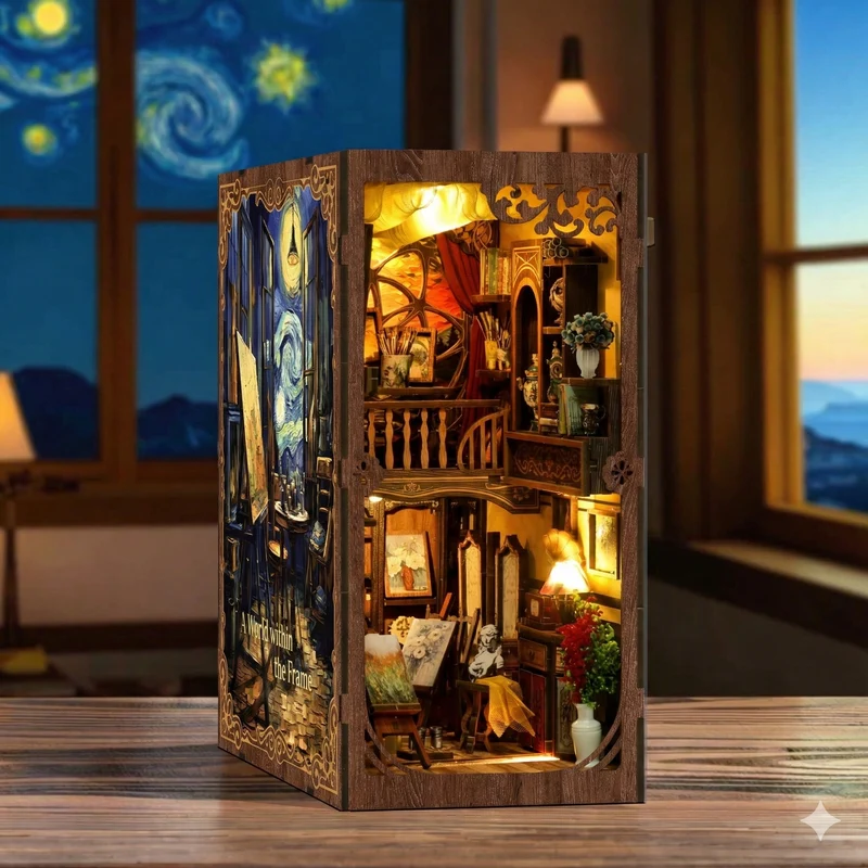 Van Gogh Book-Nook — Muttertags-Kunstwerk mit Licht