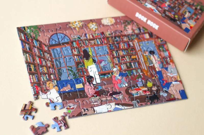 Piecely Book Nook Minipuzzle, 99 Teile