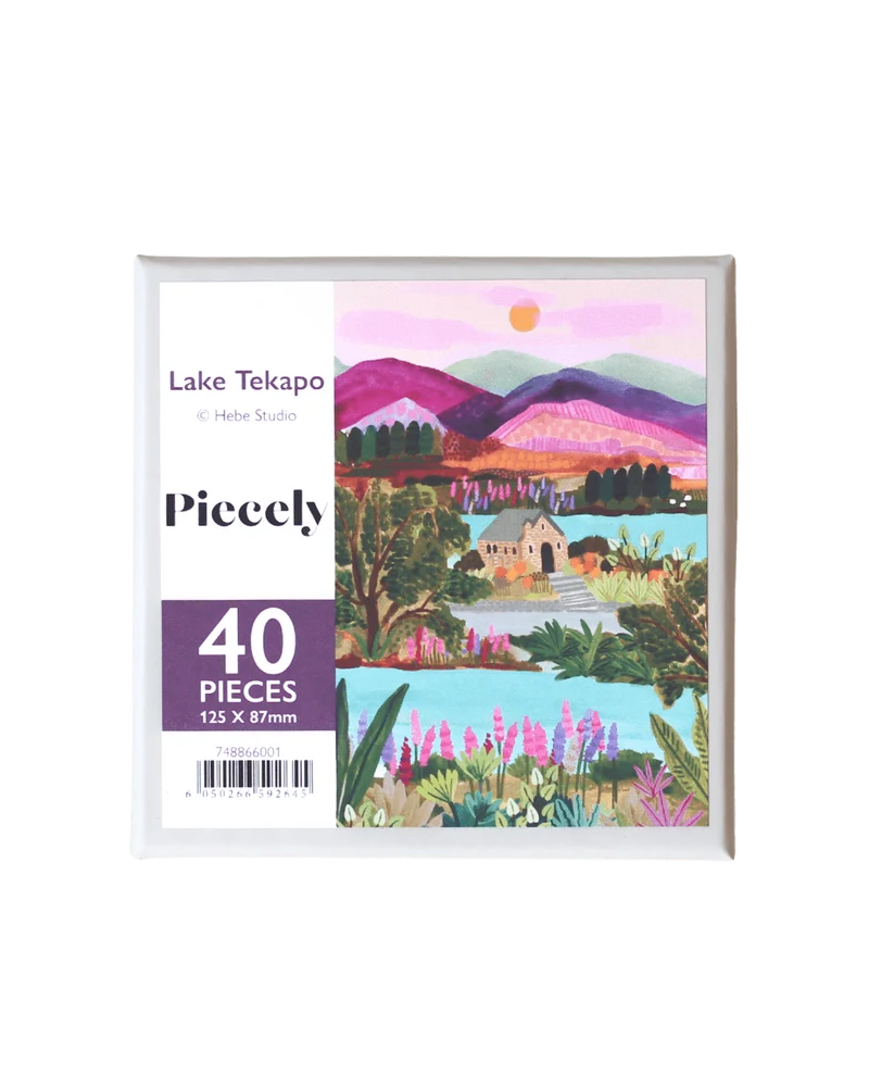 Piecely x Wentworth Lake Tekapo Holzpuzzle, 40 Teile