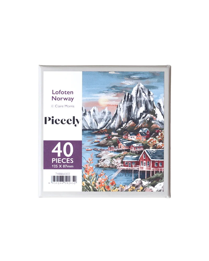 Piecely x Wentworth Lofoten Norway Holzpuzzle, 40 Teile