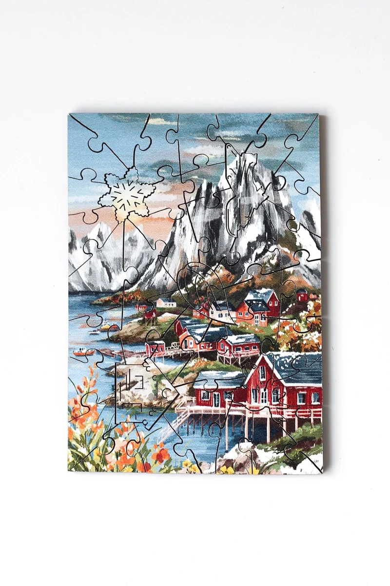 Piecely x Wentworth Lofoten Norway Holzpuzzle, 40 Teile