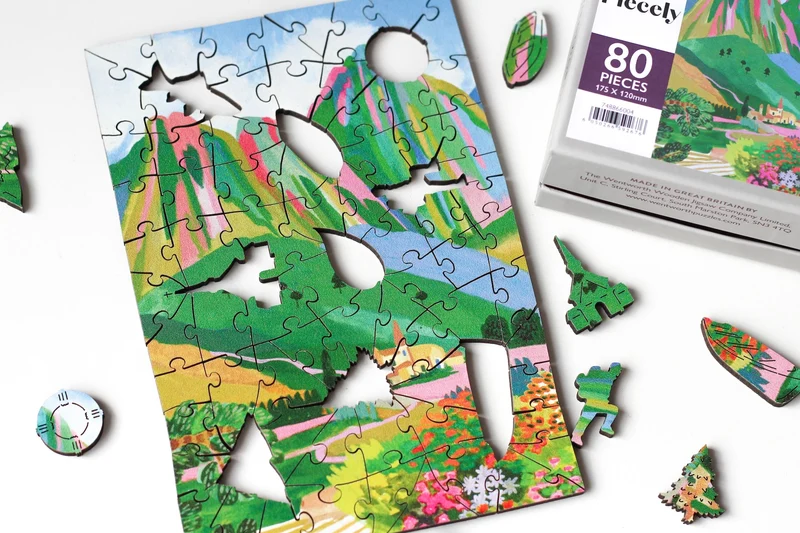 Piecely x Wentworth The Dolomites Holzpuzzle, 80 Teile