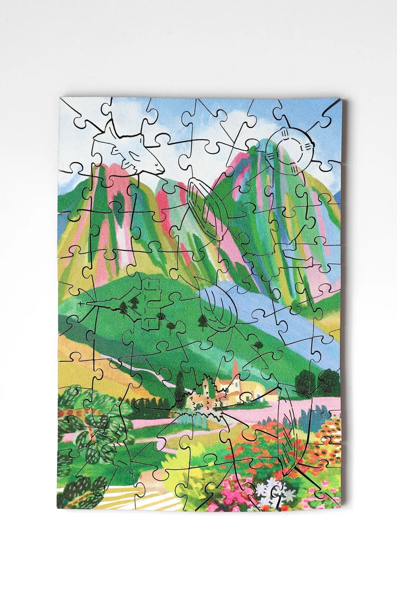Piecely x Wentworth The Dolomites Holzpuzzle, 80 Teile