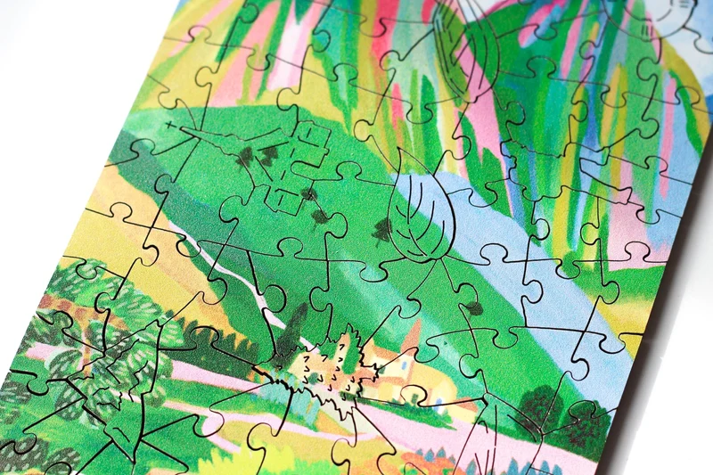 Piecely x Wentworth The Dolomites Holzpuzzle, 80 Teile