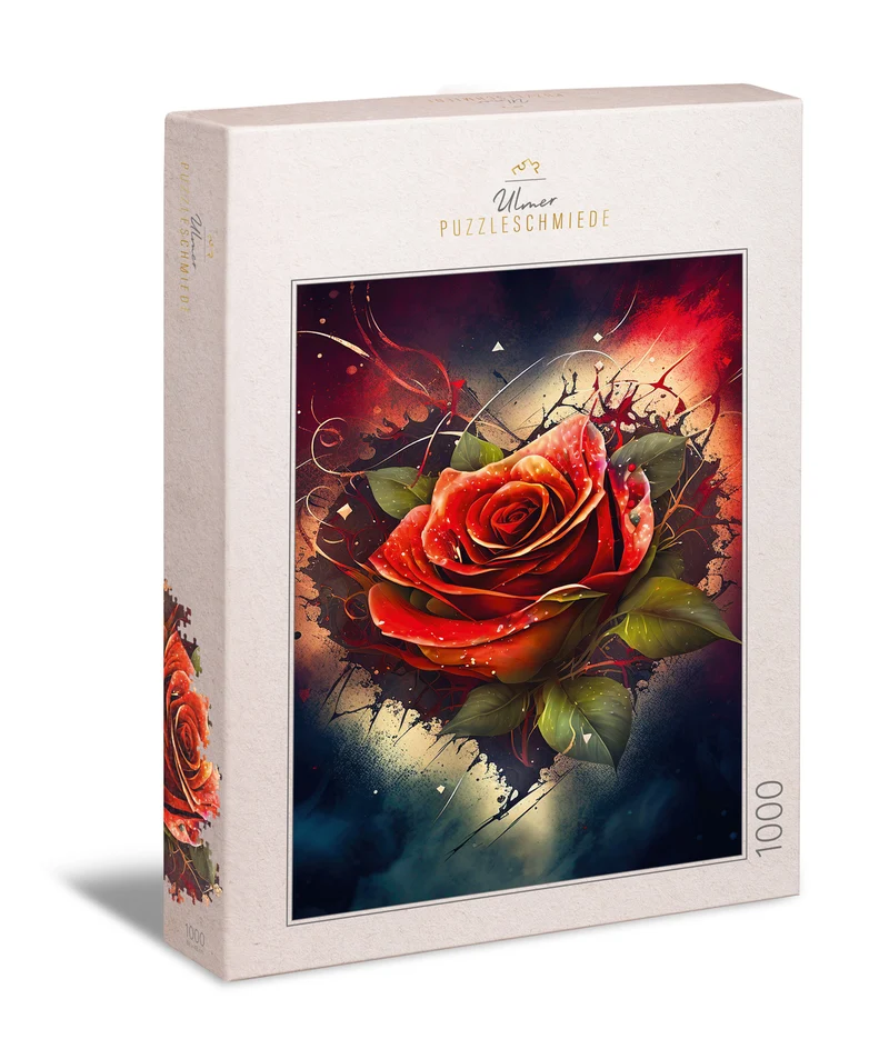 1000 Teile Puzzle "Rosenherz"