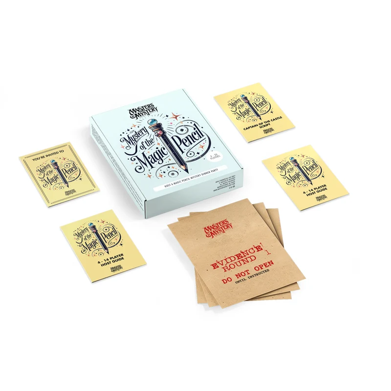 Kids Murder Mystery Game Kit - Mystery of the Magic Pencil