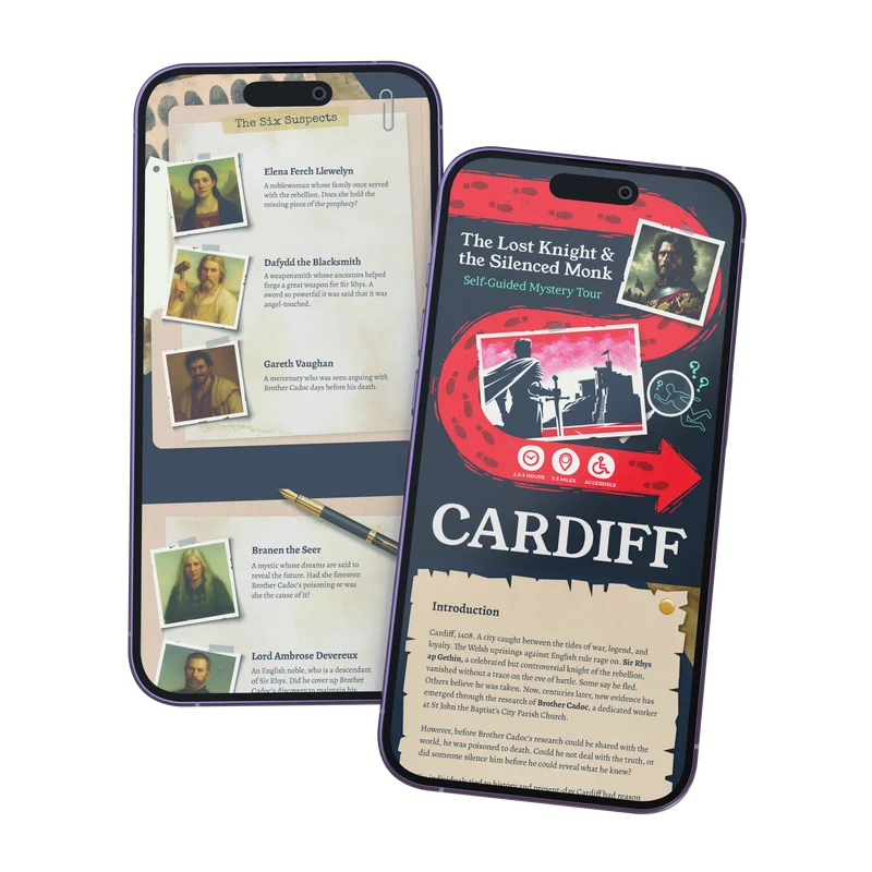Outdoor Escape Room Cardiff - Self-Guided Murder Mystery Tour – The Lost Knight & the Silenced Monk