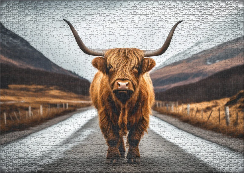 Puzzle 1000 Teile "Highland Road"