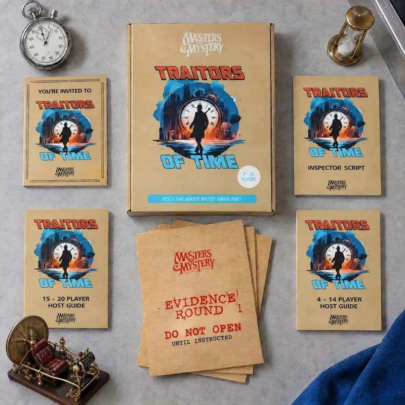 Traitors of Time - A Time Travel Murder Mystery Game Kit