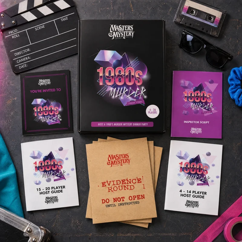 1980s Murder Mystery Game – Boxed Edition
