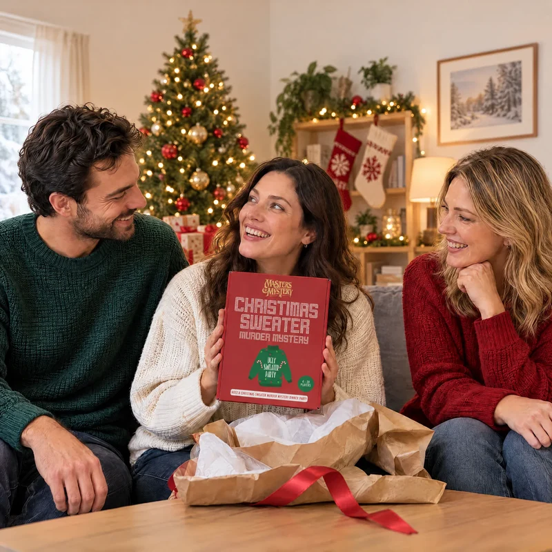 Office Christmas Sweater Party Murder Mystery Game Kit