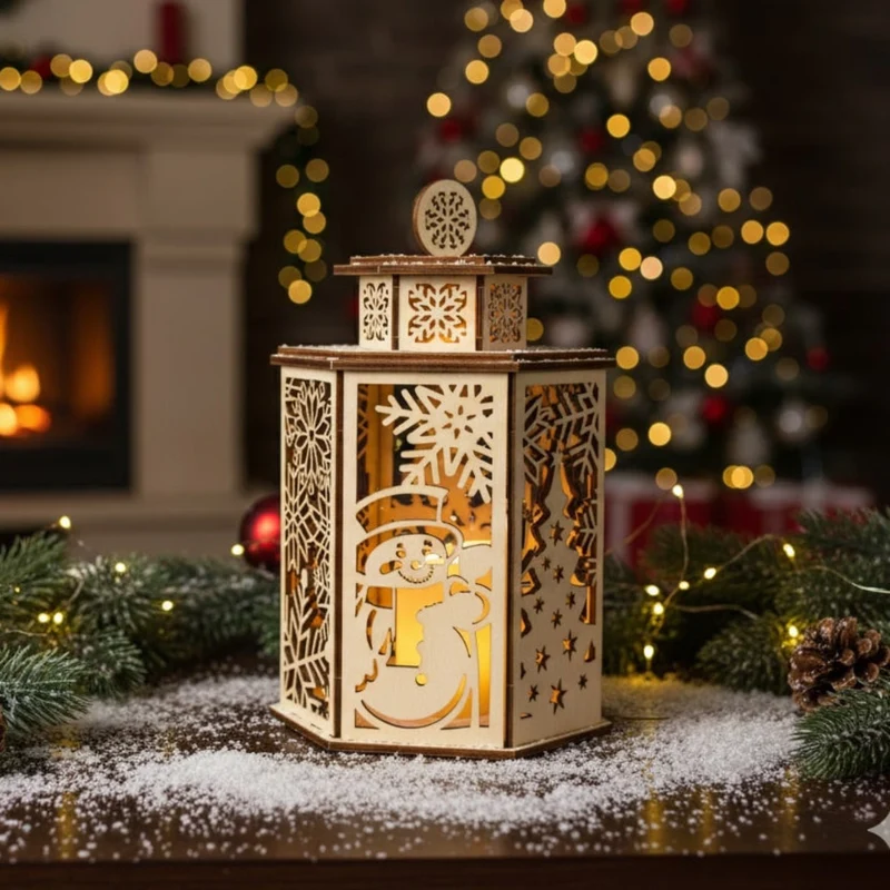Weihnachtslaterne Holz Bastelset