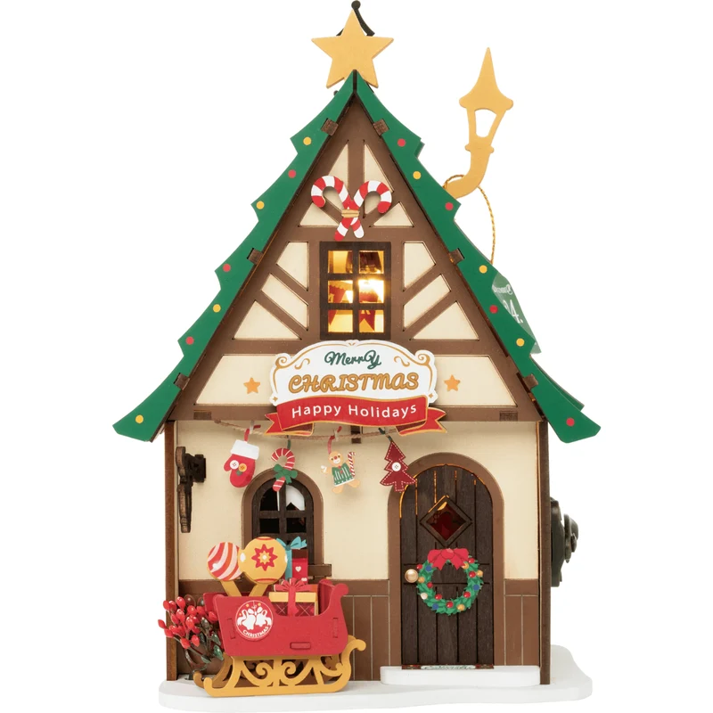 Funkelndes Weihnachtshaus