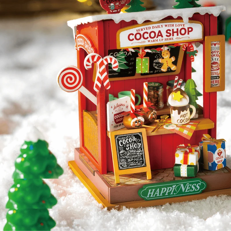 Weihnachtliche Kakao-Shop