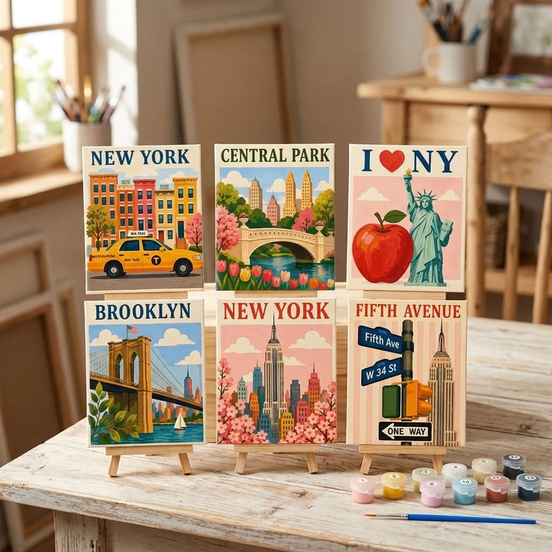 MINI MALEN NACH ZAHLEN | NEW YORK VIBES – 6er Set