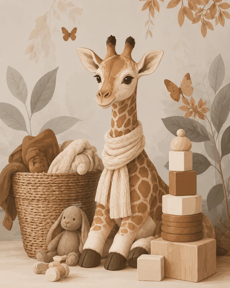 MALEN NACH ZAHLEN | KLEINE KUSCHELGIRAFFE