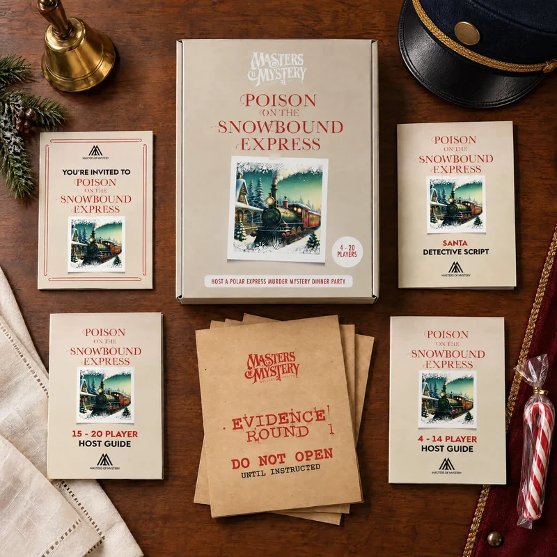 Polar Express Christmas Train Murder Mystery Game Kit