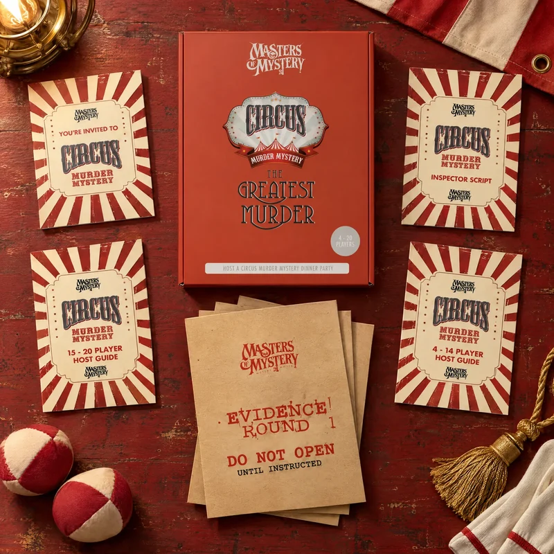 Circus Murder Mystery Host Your Own Game Kit