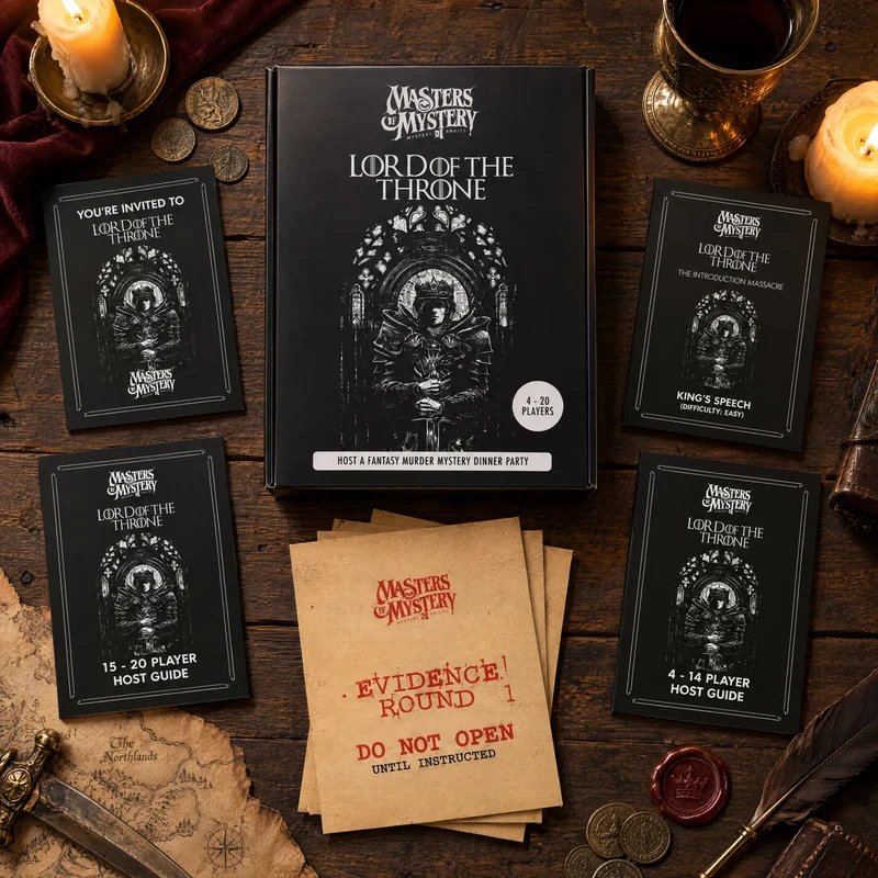 Fantasy Medieval Themed Murder Mystery Host Your Own Game Kit