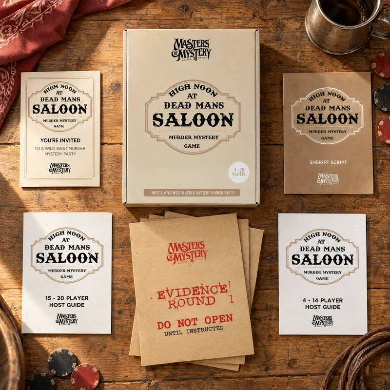 Wild West Cowboy Murder Mystery Game – Boxed Edition