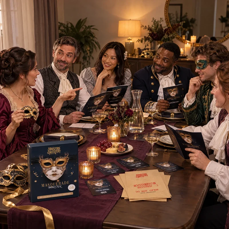 Masquerade Ball/Carnival Murder Mystery Host Your Own Game Kit
