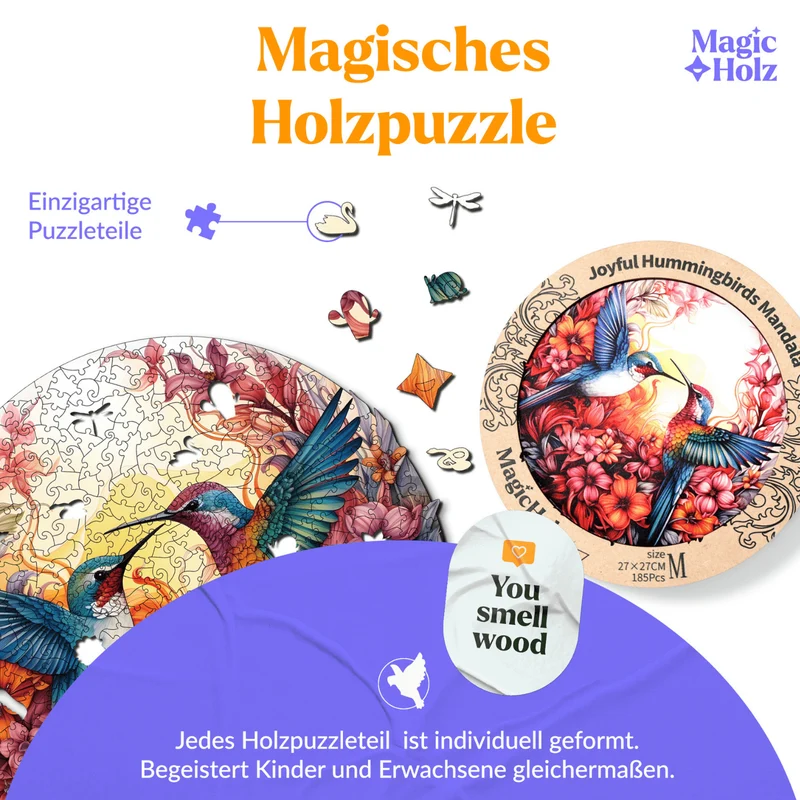 Fröhliche Kolibris Mandala